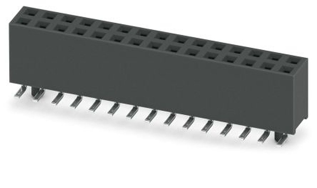Phoenix Contact 54D/30-SV-1020-1-BT, FQ 2 Series Surface Socket Strip, 1-Contact, 2 Row, 2.54 mm Pitch