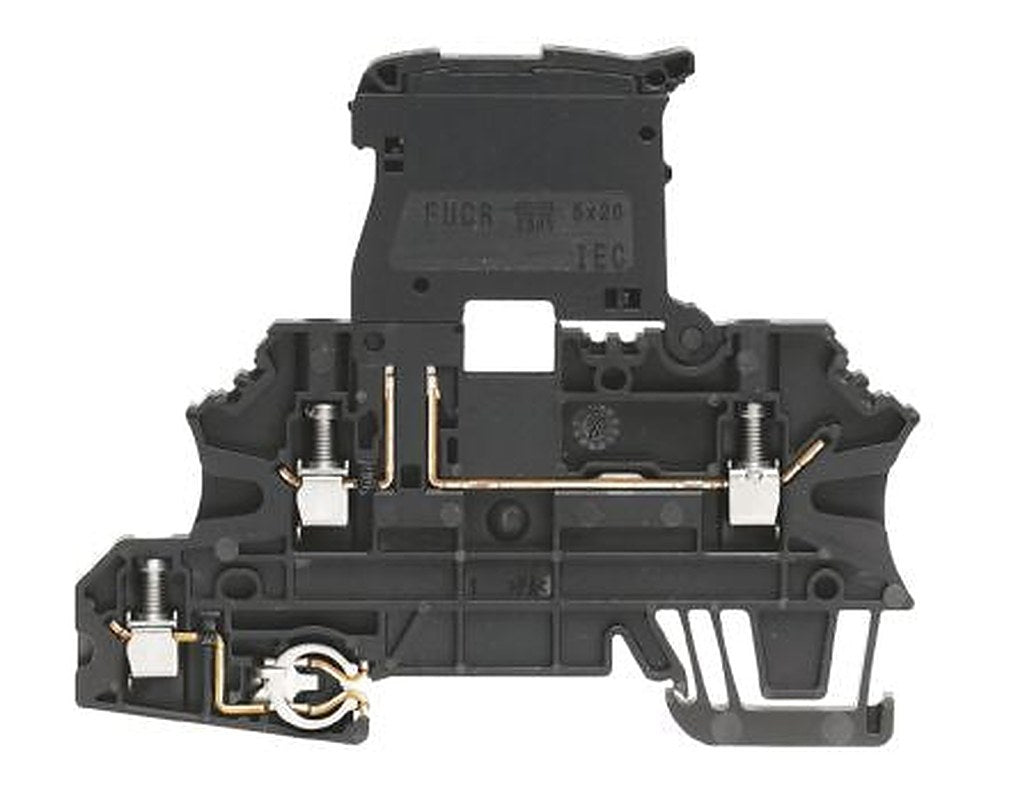 Weidmüller 1163040000 W Series Fused DIN Rail Terminal Black, 2.5mm², 2-Level Fused