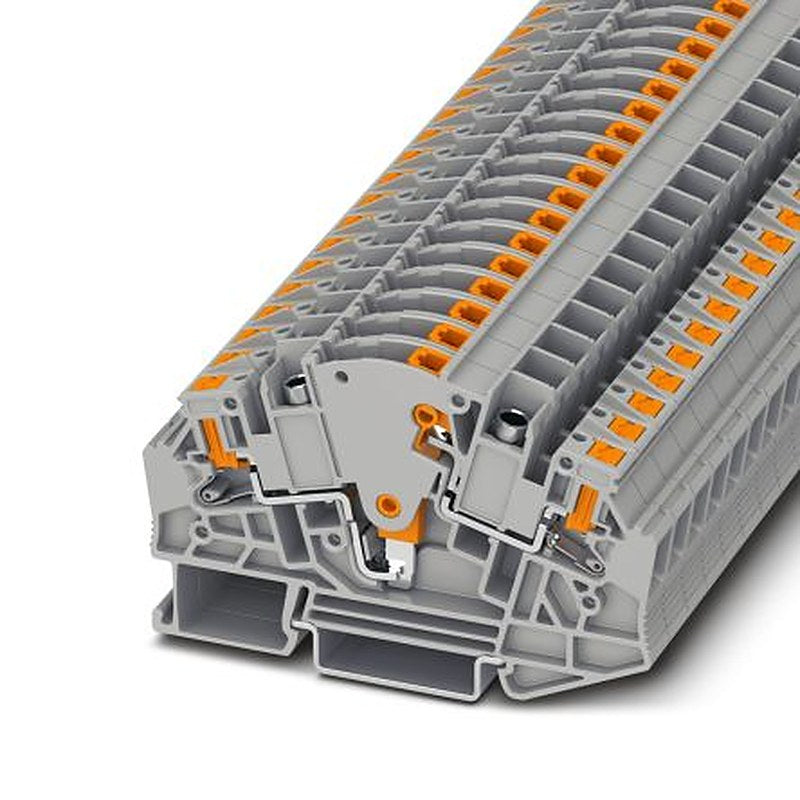 Phoenix Contact 1166809 PTVME Series Test Disconnect Terminal Block Grey, 0.5mm², 6 mm², 1-Level, Push-in