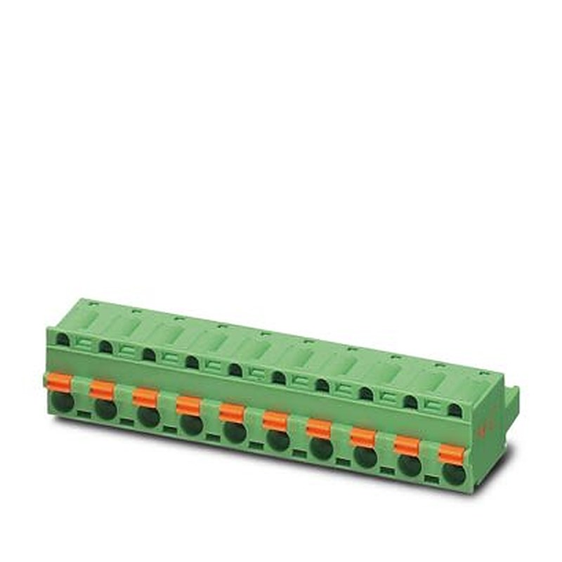 Phoenix Contact 5 HC/..-ST, GFKC 2 Series Pluggable Terminal Block, 9-Contact, 7.62 mm Pitch, 1 Row, 1183933