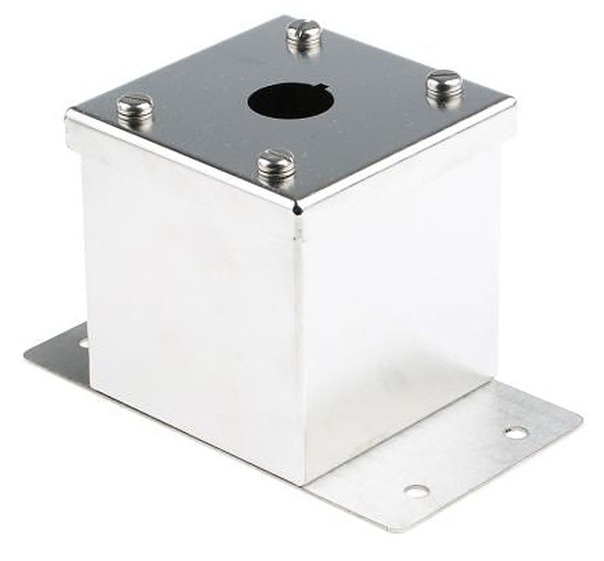 Eaton Grey Stainless Steel RMQ-Titan Push Button Enclosure - 1 Hole 22 mm Diameter