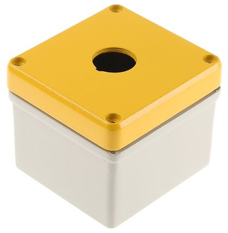 Eaton Pebble Grey Aluminium RMQ Titan M22 Control Station Enclosure - 1 Hole 22 mm Diameter