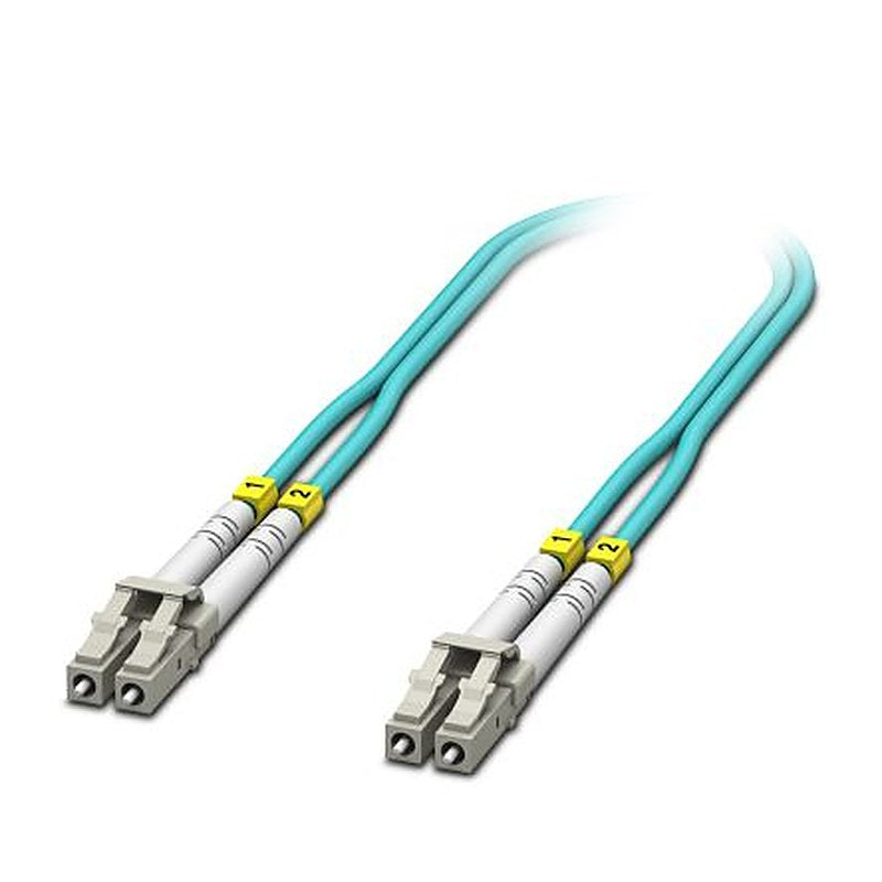 Phoenix Contact OS2 Multimode Patch Cable Fibre Optic Cable, 900 μm Low Smoke Zero Halogen, Aqua, 1 m