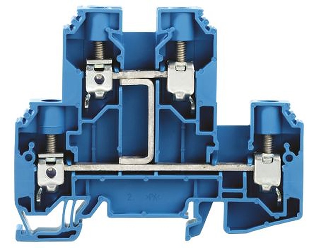 Weidmüller 1186780000 W Series Double Level Terminal Block Blue, 10mm², 2-Level, Screw