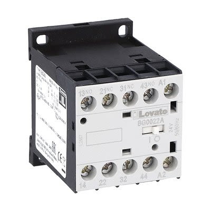 Lovato Auxiliary Contact, 4 Contact, 2 NC/2 NO, BG00, DIN, 10 A, 11BG0022A23060