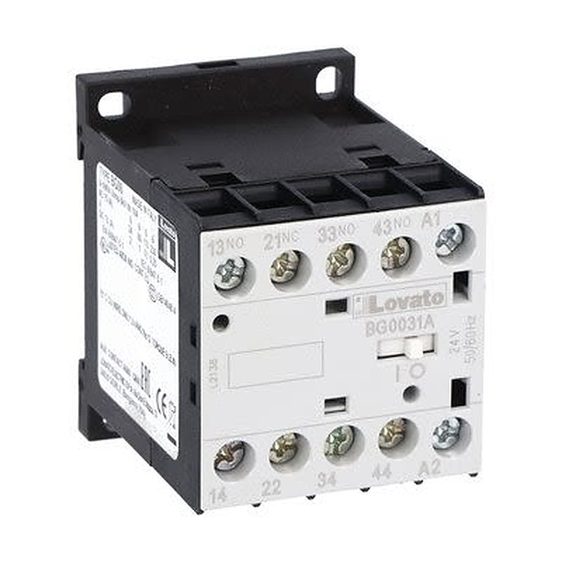 Lovato Auxiliary Contact, 4 Contact, 3 NO/1 NC, BG00, DIN, 10 A, 11BG0031A46060