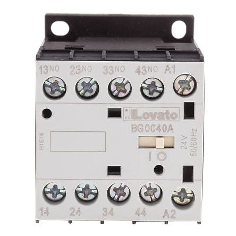 Lovato BG Contactor Relay, 24V ac Coil, 4-Pole, 10 A 24V ac, 4 NO, 690V ac