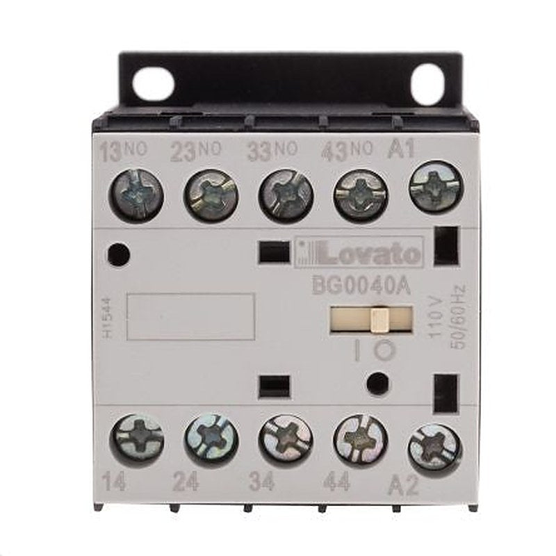 Lovato BG Contactor Relay, 110V ac Coil, 4-Pole, 10 A, 4 NO, 690V ac