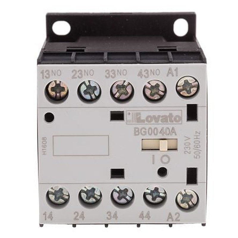 Lovato BG Contactor Relay, 230V ac Coil, 4-Pole, 10 A, 4 NO, 690V ac