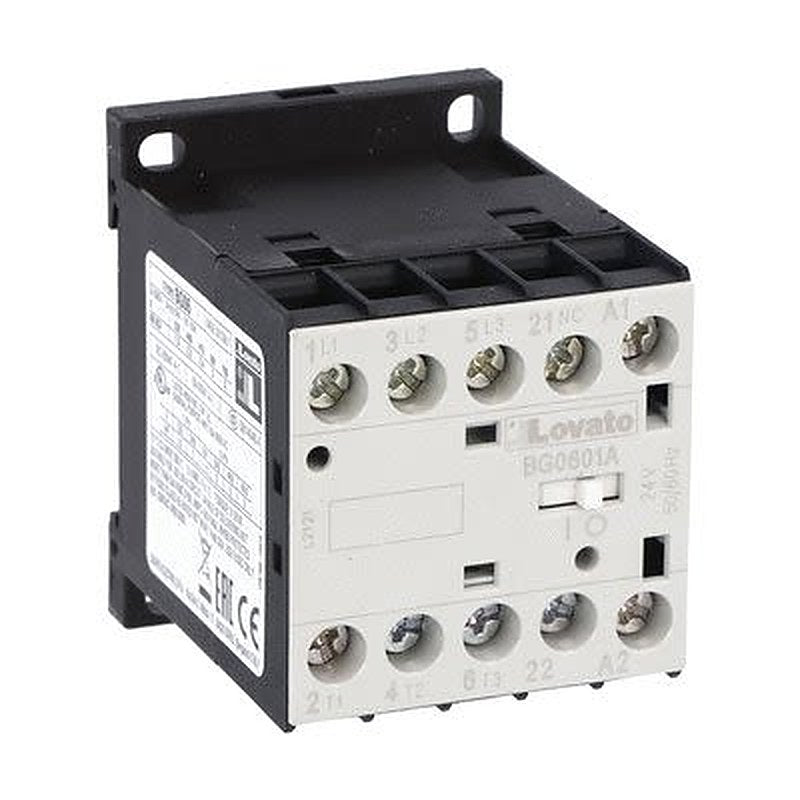 Lovato BG06 Contactor, 230V Coil, 3-Pole, 18 kW, 1 NC, 690V