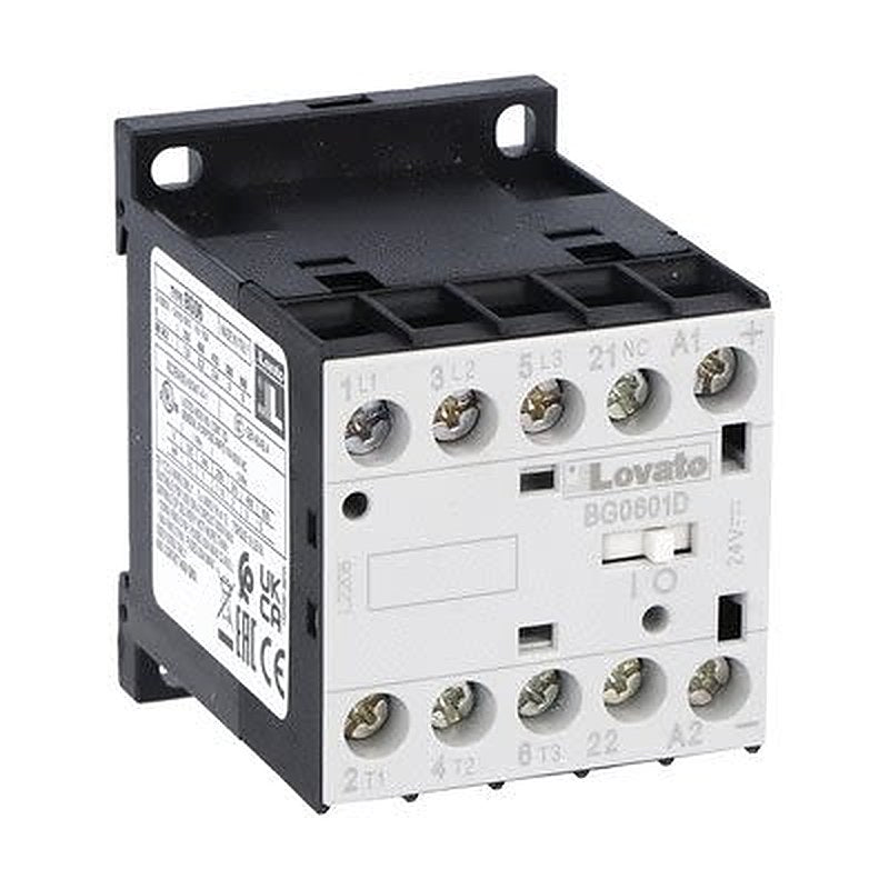 Lovato BG06 Contactor, 110V Coil, 3-Pole, 3 kW 110V, 1 NC, 690V