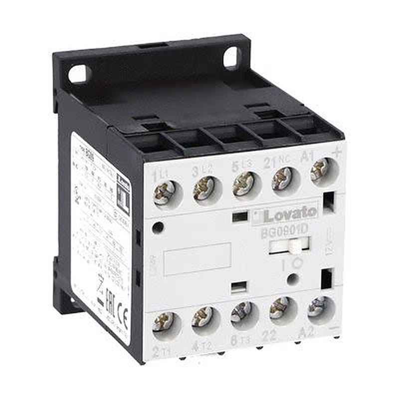Lovato 11BG Contactor, 48V Coil, 3-Pole, 9 A, 4.5 kW, 1 NC, 440V