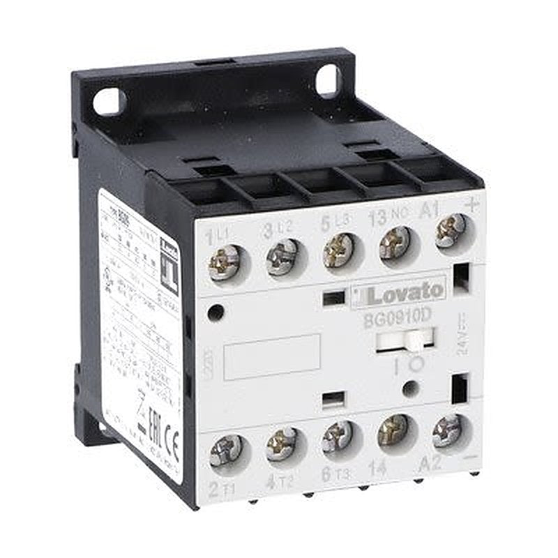 Lovato BG09 Contactor, 60V Coil, 3-Pole, 9 A, 4.5 kW, 1 NO, 440V