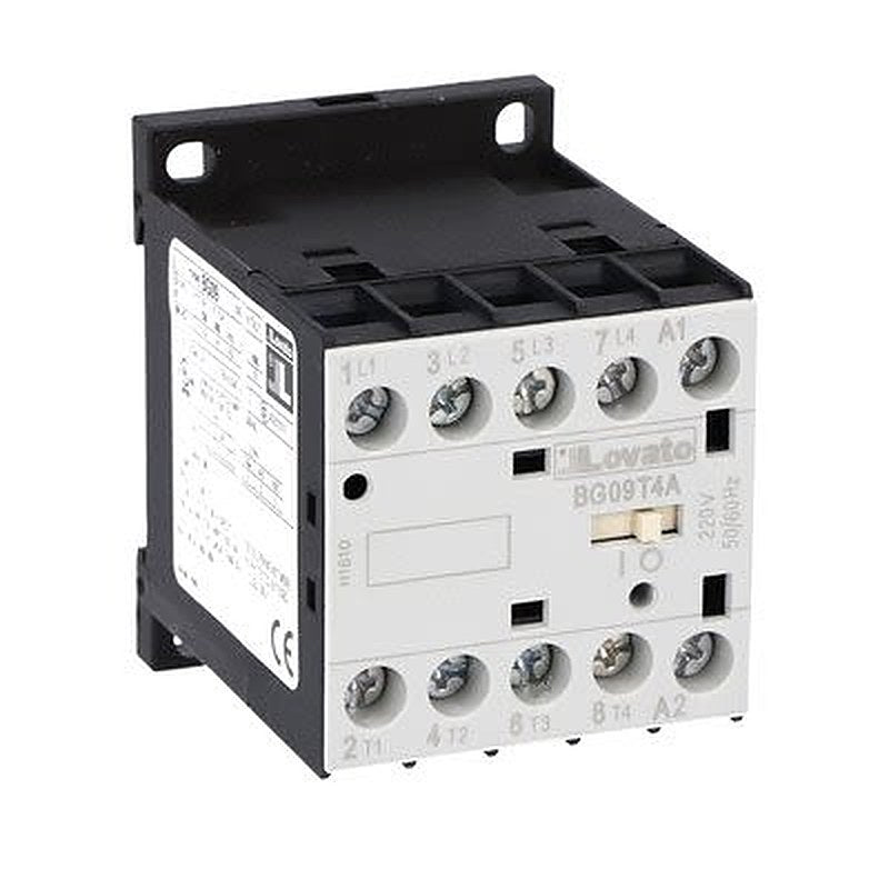 Lovato BG09 Contactor, 24V Coil, 4-Pole, 20 A, 15 kW, 4 NO, 440V