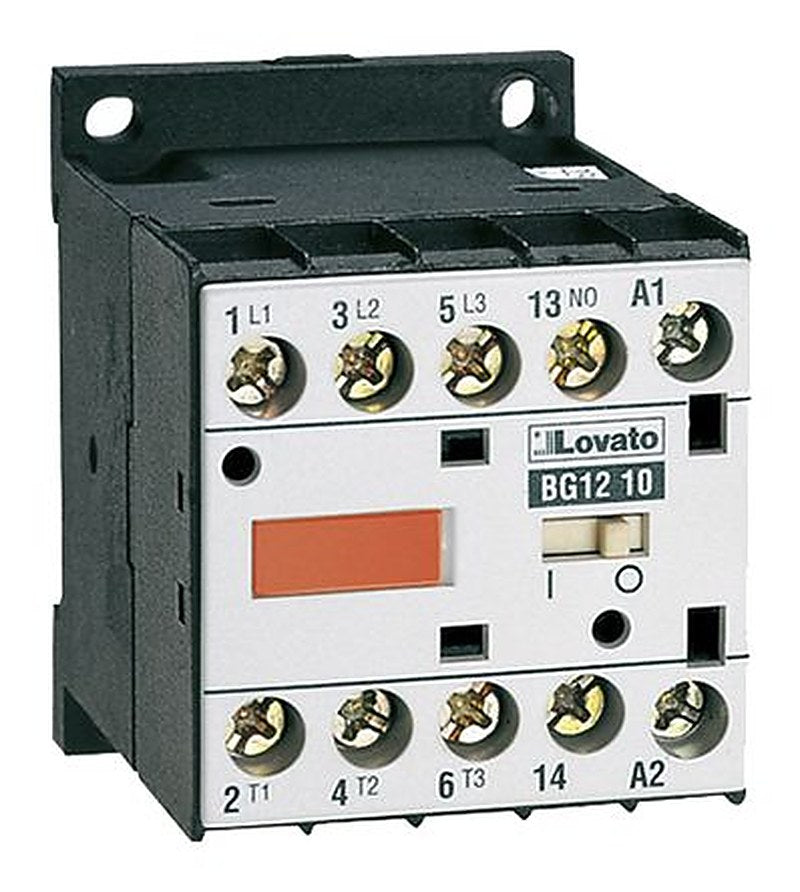 Lovato BG Contactor, 110V ac Coil, 3-Pole, 12 A, 5.5 kW 110V ac, 3 NO/1 NO, 600V ac