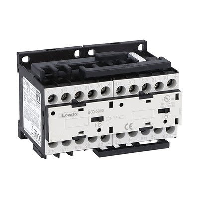 Lovato BGR09 Reversing Contactor, 110V dc Coil, 3-Pole, 9 A, 5 kW, 1 NC, 690V