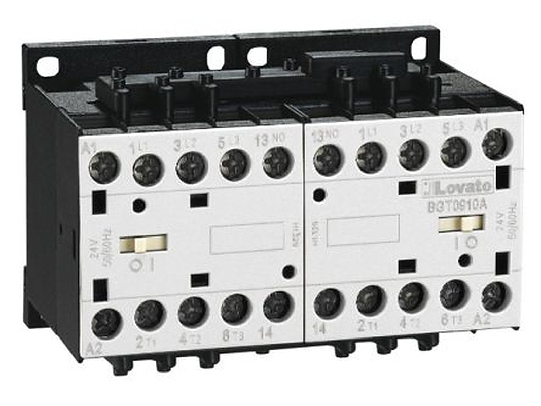Lovato 11BG Reversing Contactor, 24V ac Coil, 12 A, 5.7 kW, 1 NO, 440V