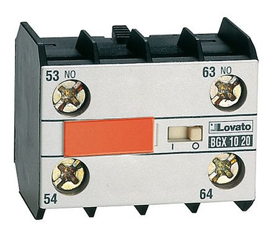 Lovato Auxiliary Contact, 2 Contact, 2 NC, BG, DIN Rail, 10 A, 690V, 11BGX1002