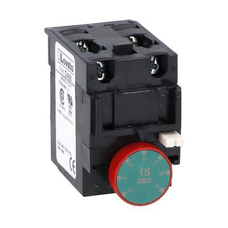 Lovato Auxiliary Contact Block, 2 Contact, 1 NO/1 NC, 11G4, Front, 11G48615