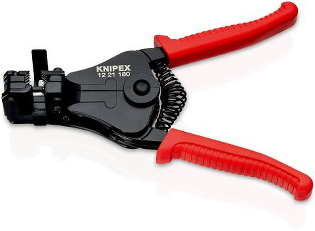 Knipex 12 21 180 Series Multi-Core Plastic Hand Grip Stripping Pliers with Shaped Knives, 0, 5 - 0, 75mm², 1, 0mm², 1,