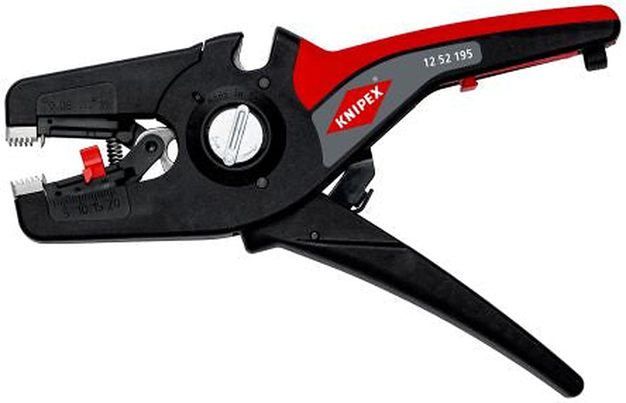 Knipex 12 52 195 Series Multi-Core, Monocore Ergonomic Precistrip16 Automatic Stripper, 0, 08 to 16 mm², 195mm Overall