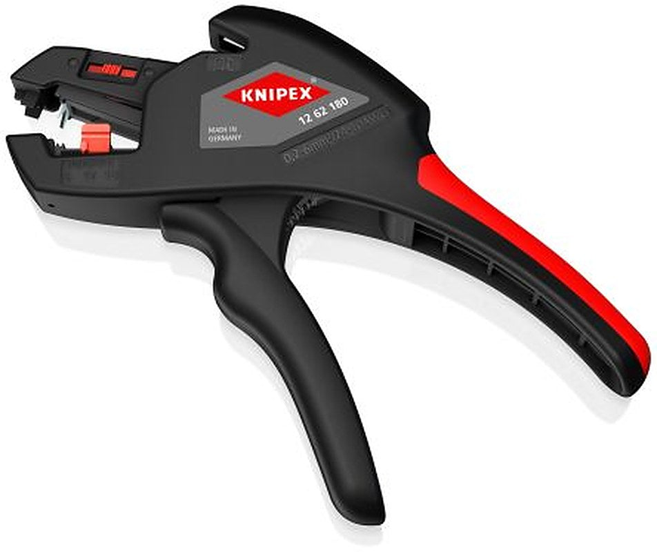 Knipex 12 62 180 Series Single Core, Multi-Core Insulated Automatic Stripper, 0.2-6.0 mm², 180mm Overall