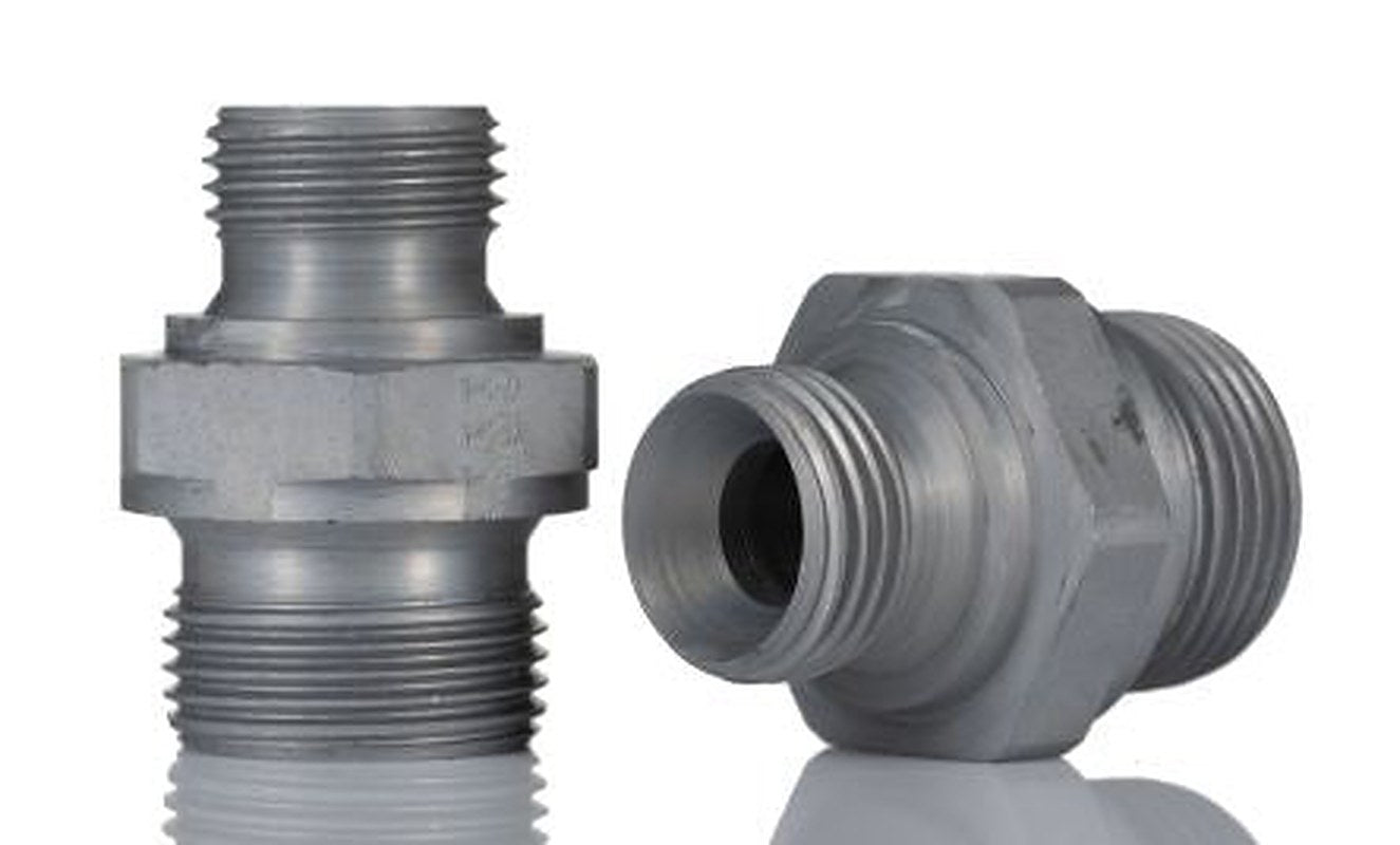 Parker 12-8HMK4S Hydraulic Straight Threaded Adapter Male G, 60 °, Steel, 0.5 in Hose ID