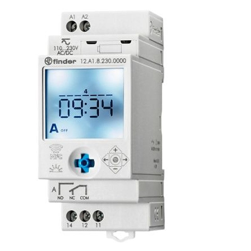 Finder Digital with NFC 12 DIN Rail Time Switch 230V ac/dc