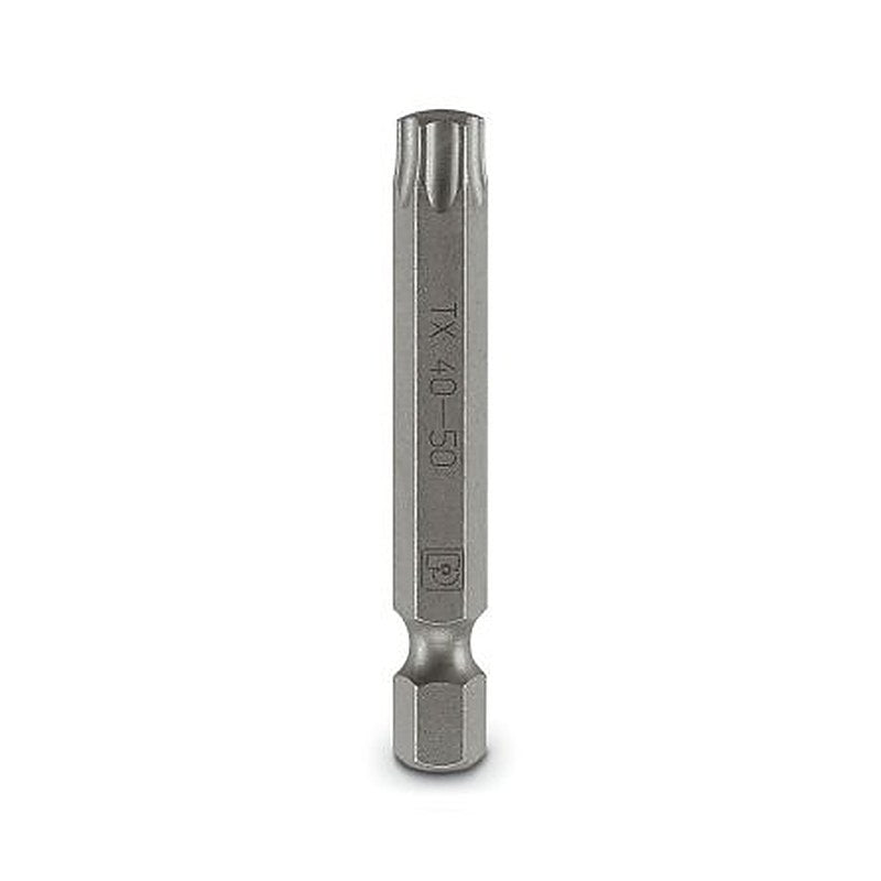 Phoenix Contact Driver Bit, 1/4 in Tip, TX 40 x 50 mm Tip, Torx Drive, 50 mm Overall 5-Piece