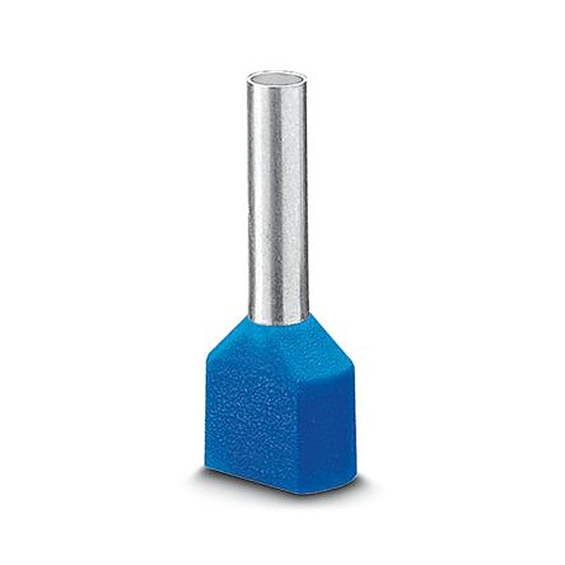 Phoenix Contact, AI Insulated Ferrule, 16 mm Pin Length, 2.9 mm Pin Diameter, Blue to 14 AWG Wire Size