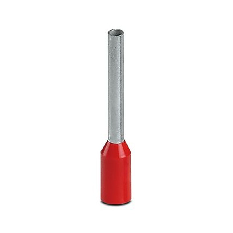 Phoenix Contact, AI Insulated Ferrule, 15 mm Pin Length, 1.5 mm Pin Diameter, Red to 18 AWG Wire Size