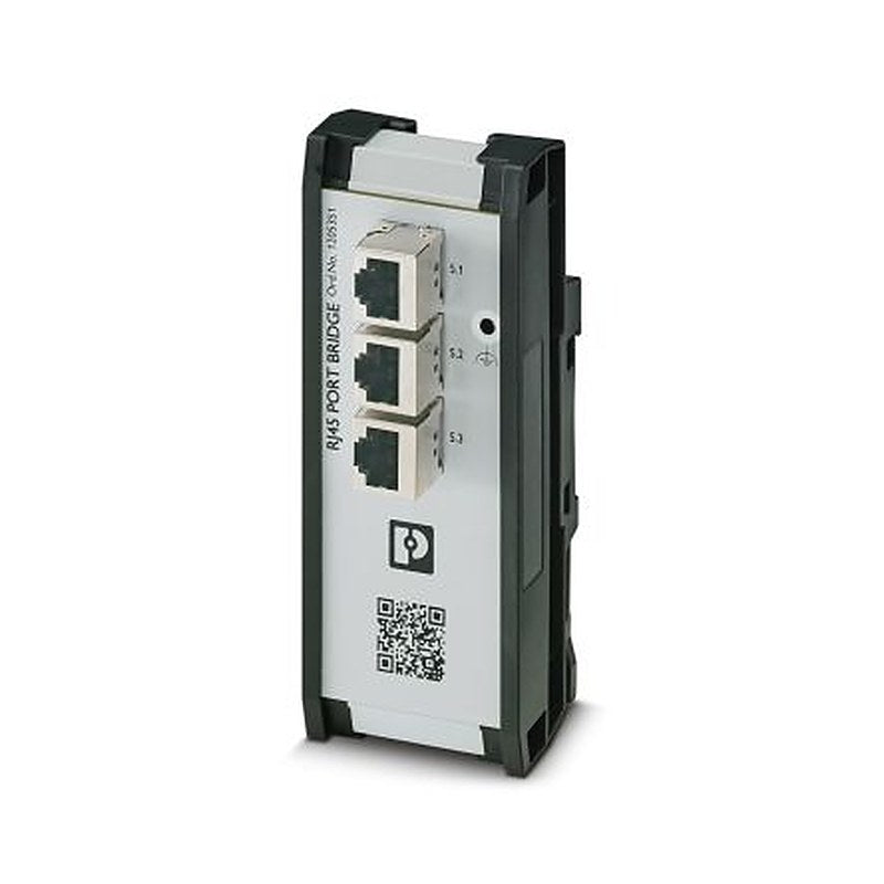 Phoenix Contact RJ45-PORT Series Cat2 3 Port RJ45 RJ Patch Panel Black, White