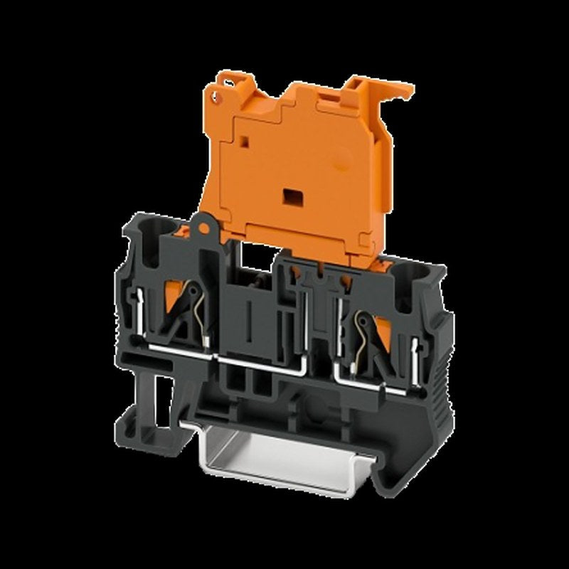Phoenix Contact 1205492 PT 4 Series Terminal Block Black, Orange, 4mm², 2-Level, Push-in, EN 45545-2 HL3
