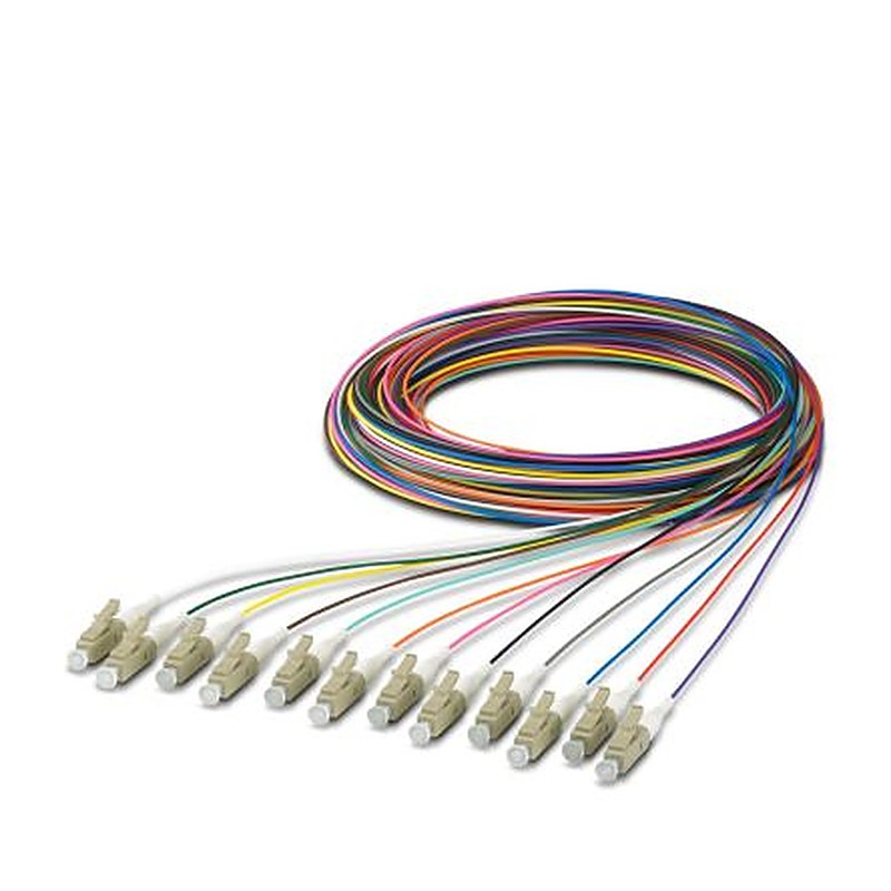 Phoenix Contact Multimode Fibre Optic Cable, 125 μm Plastic, Beige, 2.5 m