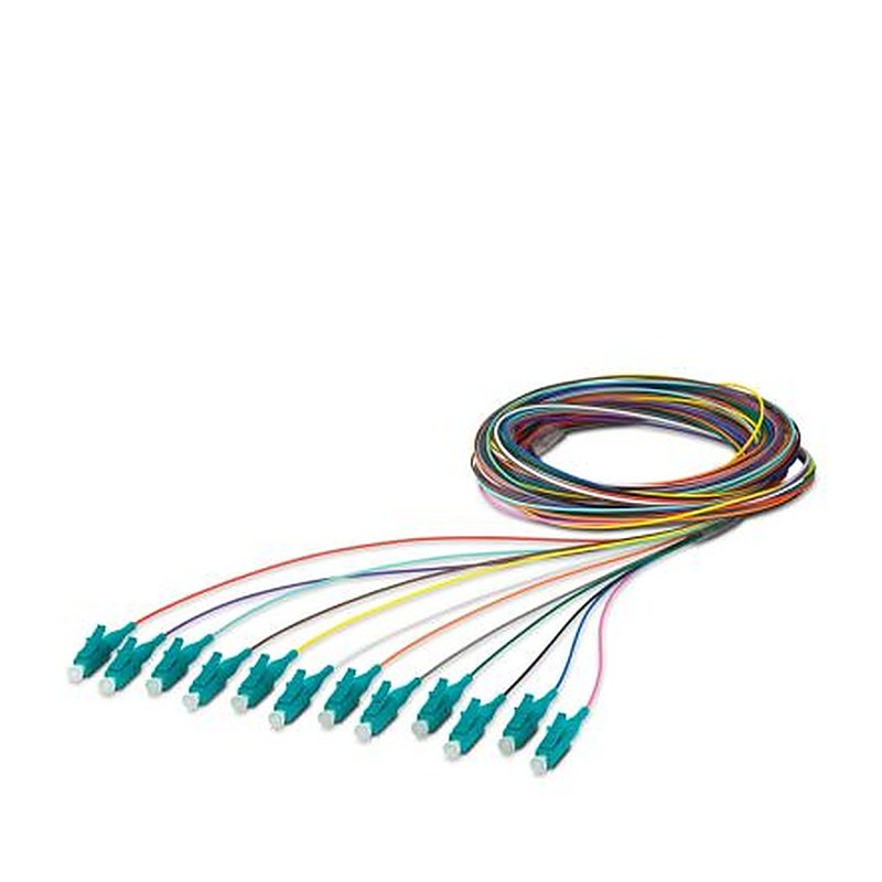 Phoenix Contact Multimode Fibre Optic Cable, 125 μm Plastic, Turquoise, 2.5 m