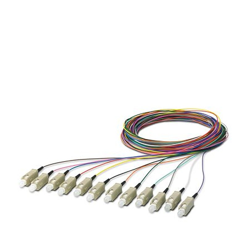 Phoenix Contact Multimode Fibre Optic Cable, 900 μm Plastic, Beige, 2.5 m