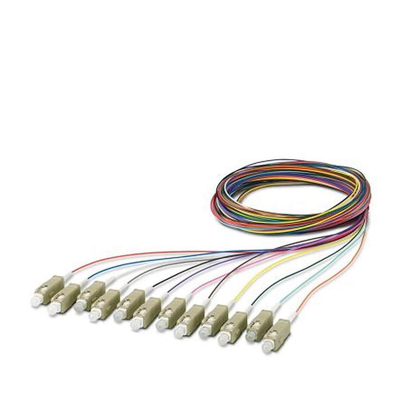 Phoenix Contact Multimode Fibre Optic Cable, 125 μm Plastic, Beige, 2.5 m