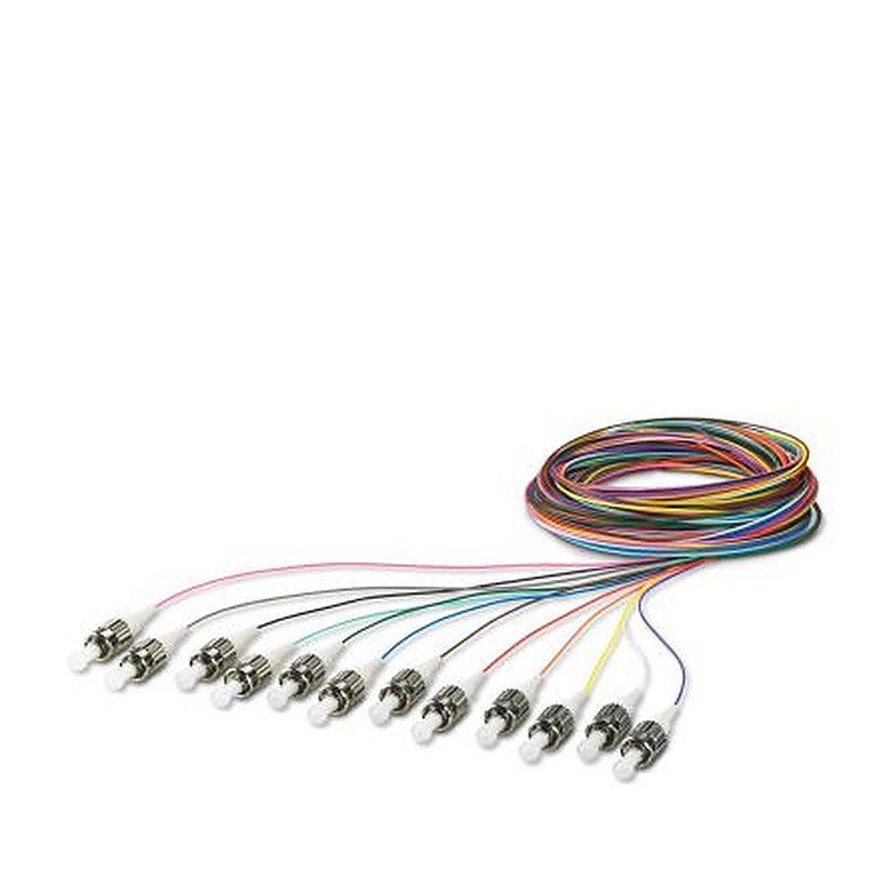 Phoenix Contact Multimode Fibre Optic Cable, 125 μm Plastic, Silver, Glossy, 2.5 m
