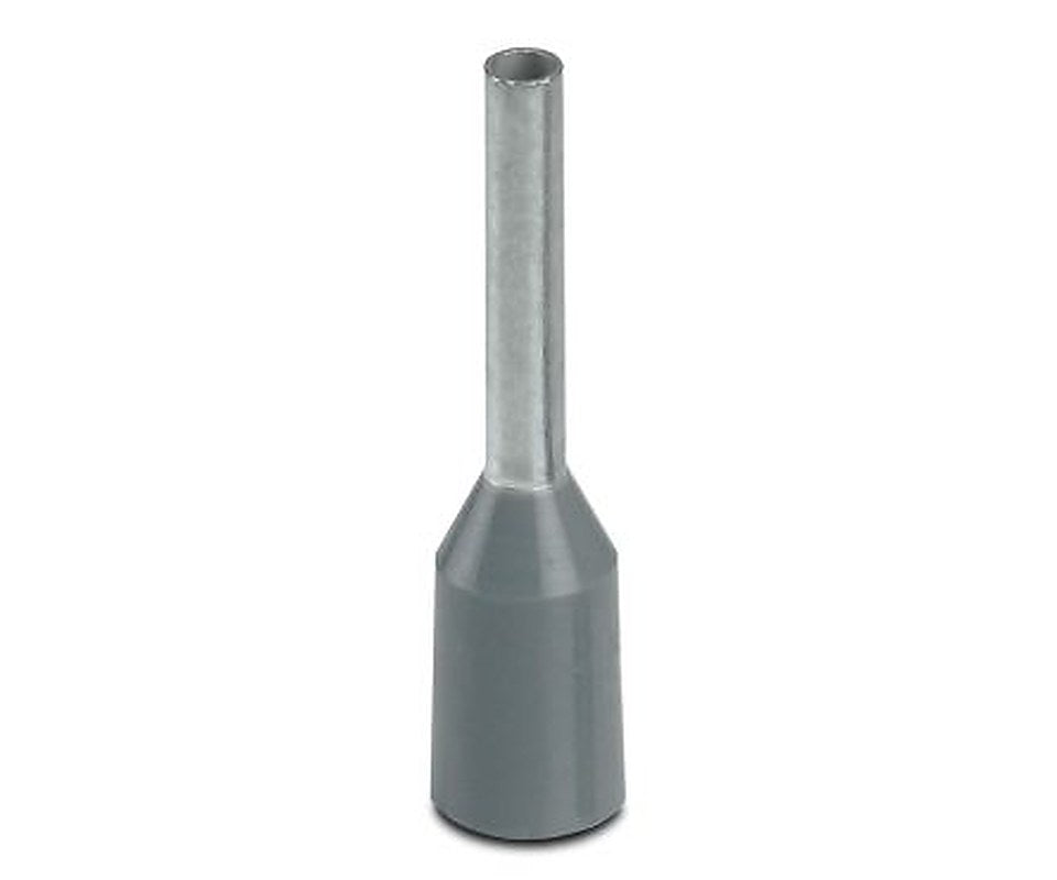 Phoenix Contact Insulated Ferrule, 14 mm Pin Length, 1.3 mm Pin Diameter, Grey to 18 AWG Wire Size