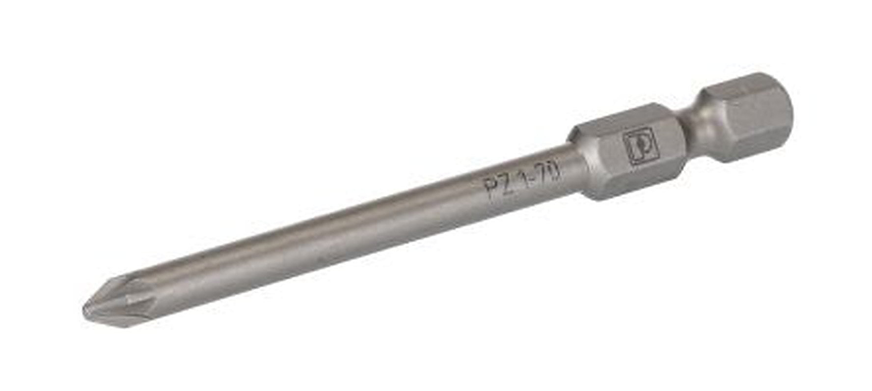 Phoenix Contact Screwdriver Bit, E 6.3 (1/4 in) Tip, PZ1 x 70 mm Tip, Phillips Drive, 70 mm Overall 1-Piece