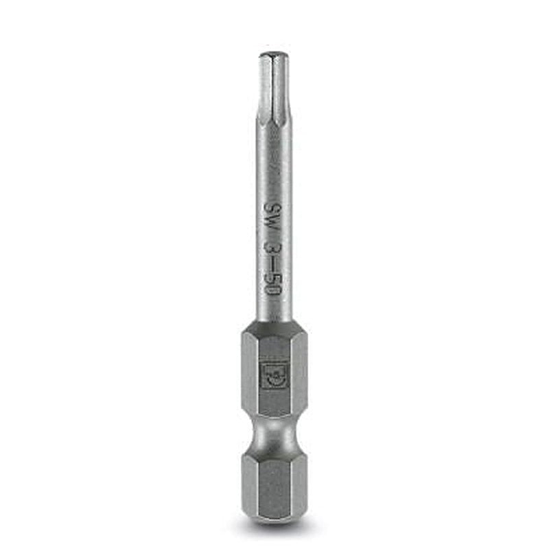 Phoenix Contact Hex Screwdriver Bit, 3 mm Tip, 3 mm Tip, Hex Drive, 50 mm Overall 5-Piece