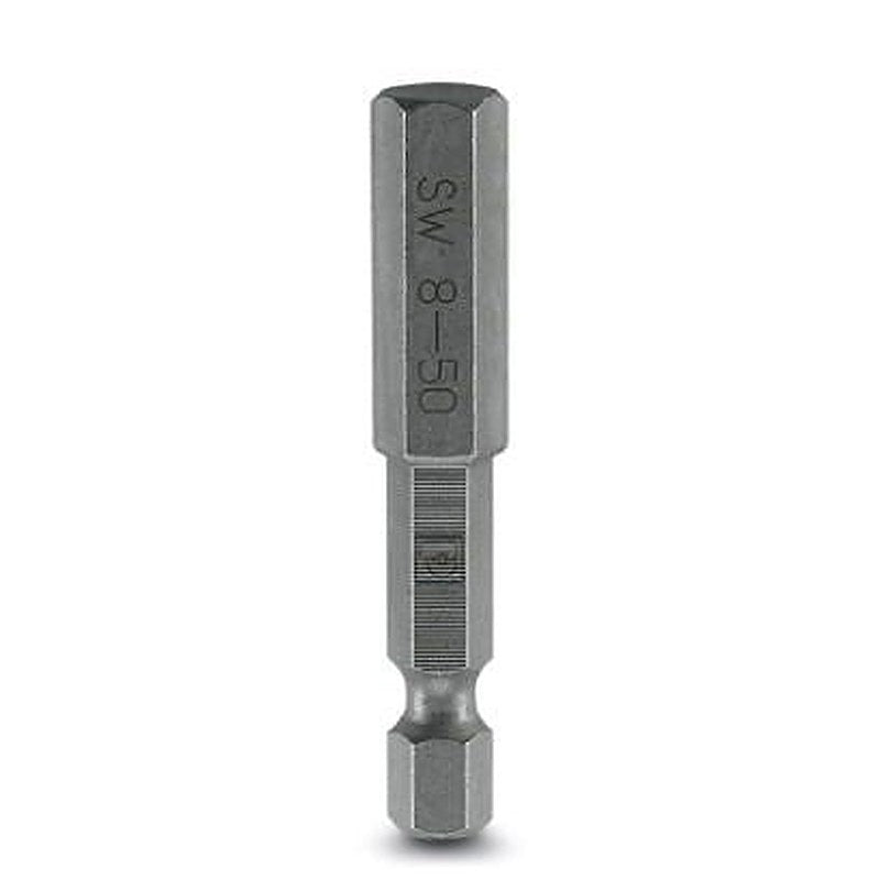 Phoenix Contact Hex Screwdriver Bit, 0.25 mm Tip, 8 mm Tip, Hex Drive, 50 mm Overall 5-Piece