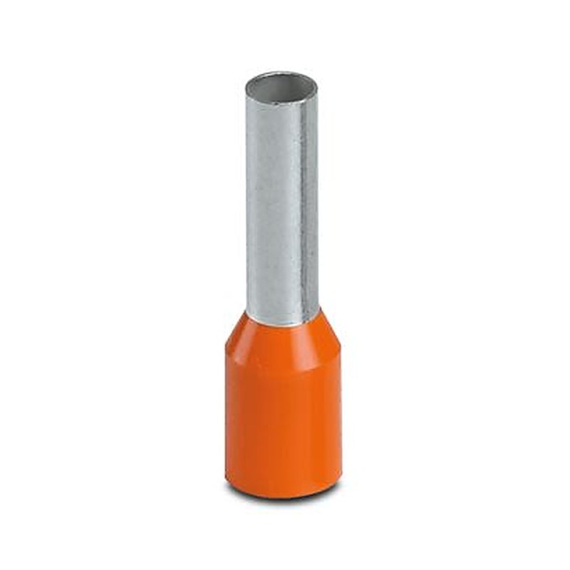 Phoenix Contact, AI 4 -10 OG -1000 Insulated Ferrule, 10 mm Pin Length, 2.8 mm Pin Diameter, Orange to 12 AWG Wire Size