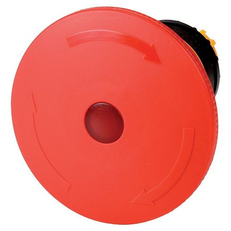 Eaton RMQ-Titan Series Turn to Release Illuminated Emergency Stop Push Button, Base Fixing, Front Fixing, 22 mm Cutout,
