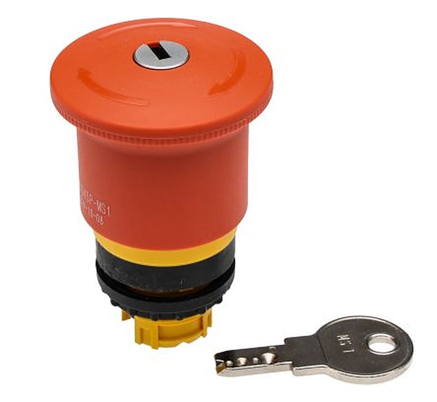 Eaton RMQ Titan M22 Series Key Release Emergency Stop Push Button, Front Fixing, Base Fixing, 22 mm Cutout, IP67