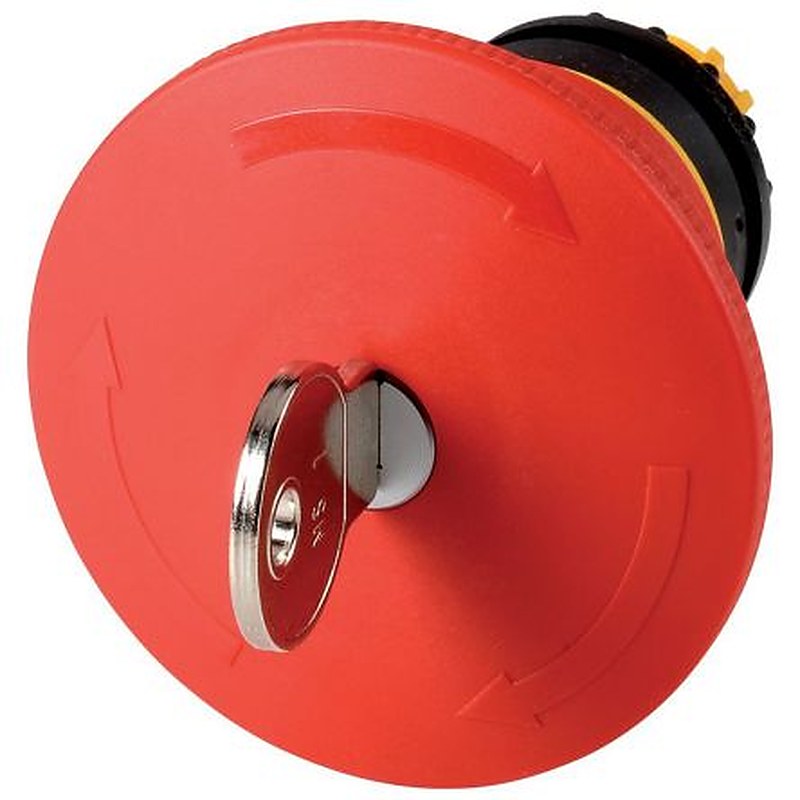 Eaton RMQ-Titan Series Latching Emergency Stop Push Button, Base Fixing, Front Fixing, 22.5 mm Cutout, IP67, IP69K