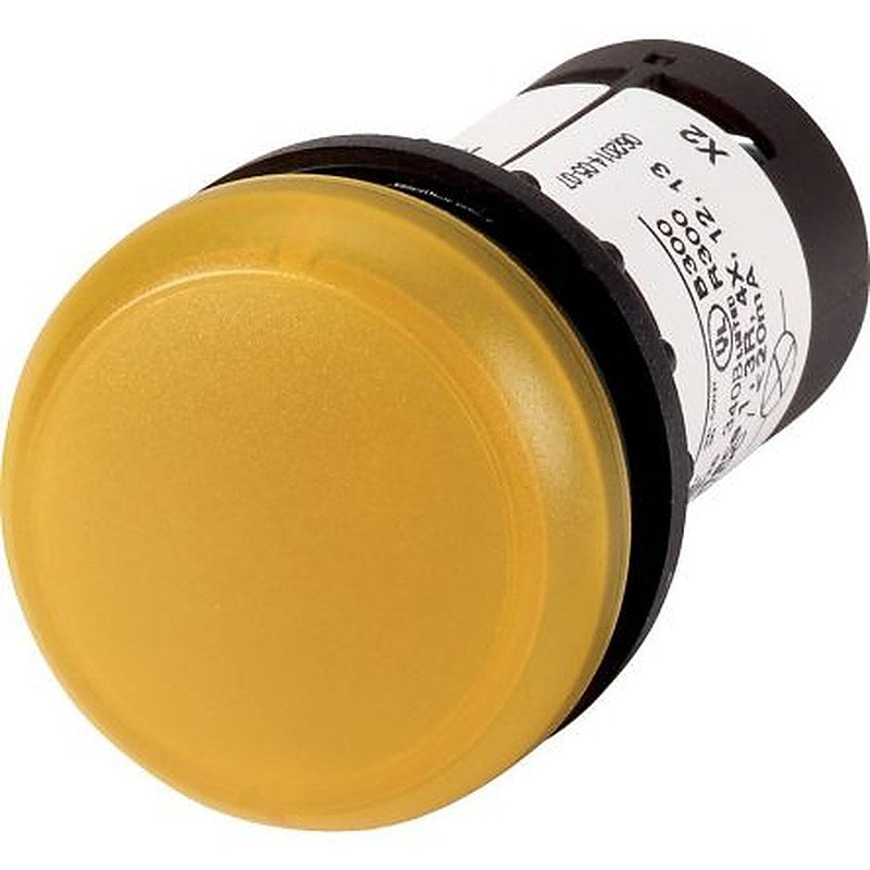 Eaton, C22, Panel Mount White LED Indicator, 22.5 mm Cutout, IP69K, IP67, Round, 230V