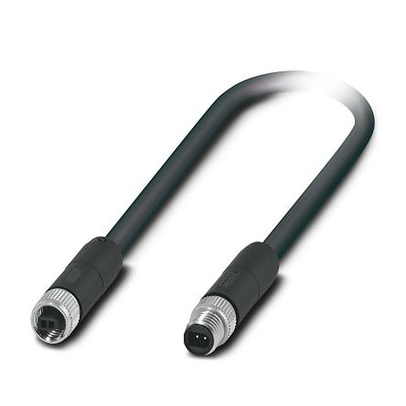 Phoenix Contact SPE, 2 m Ethernet Cable, Black, Shielded 2 Screened Polyvinyl Chloride Sheath