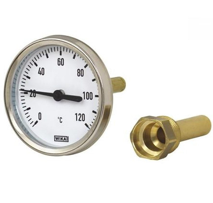 WIKA Dial Thermometer 120 °C, 12176959