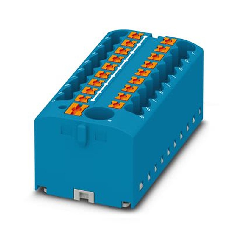 Phoenix Contact Distribution Block, 18 Way, 440V, 22.5A, Blue